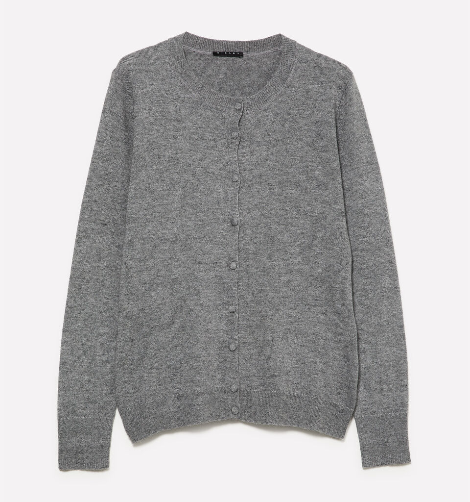 Cardigan regular fit grigio melange scuro - cardigan da donna - Grigio | Sisley image number 1